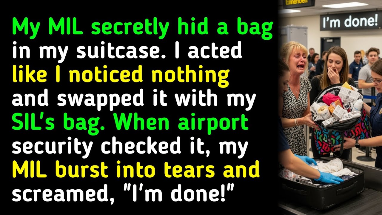 My MIL secretly hid a bag in my suitcase. I acted like I noticed nothing and swapped it with my.... 