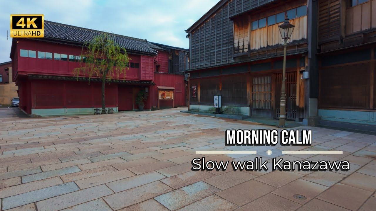 A Quiet Dawn in Kanazawa: Walking Hidden Alleys & Riverside Paths | Japan 4K