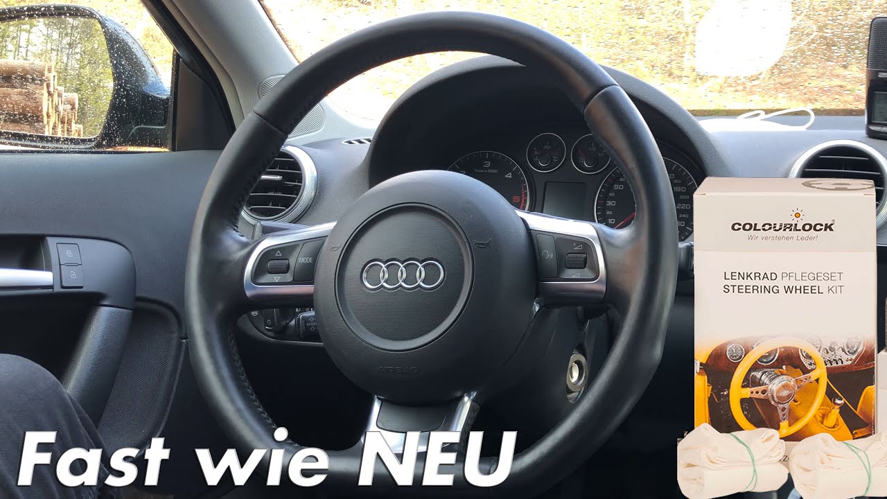 Lederlenkrad RICHTIG aufbereiten und reparieren - COLOURLOCK Lenkrad Pflegeset Test