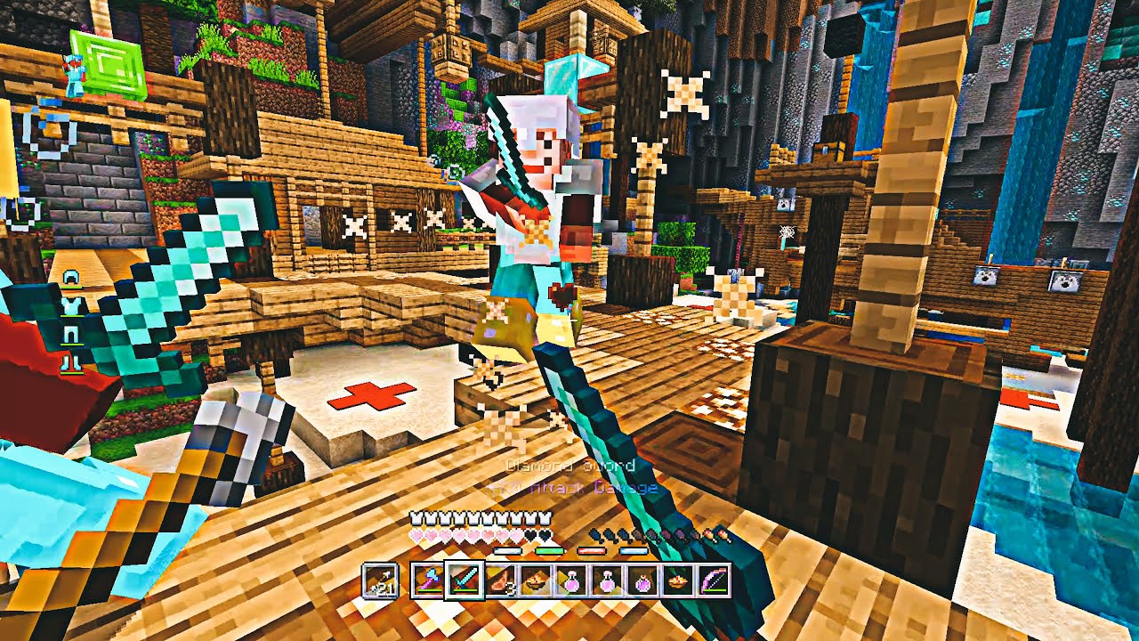 The Deadliest Minecraft Battle Minigames 2v2 | 96 kills total, 4000+ damage