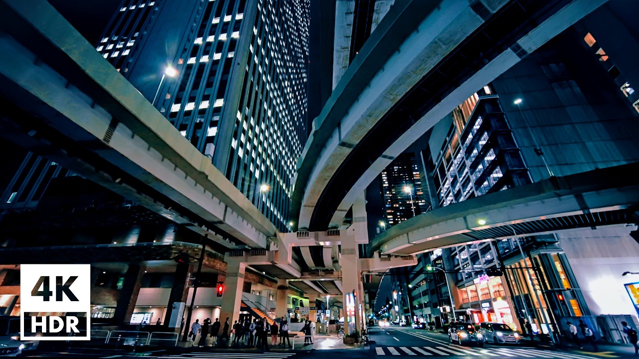 A night in Ikebukuro, Tokyo | 4K HDR with Binaural Japanese Sounds