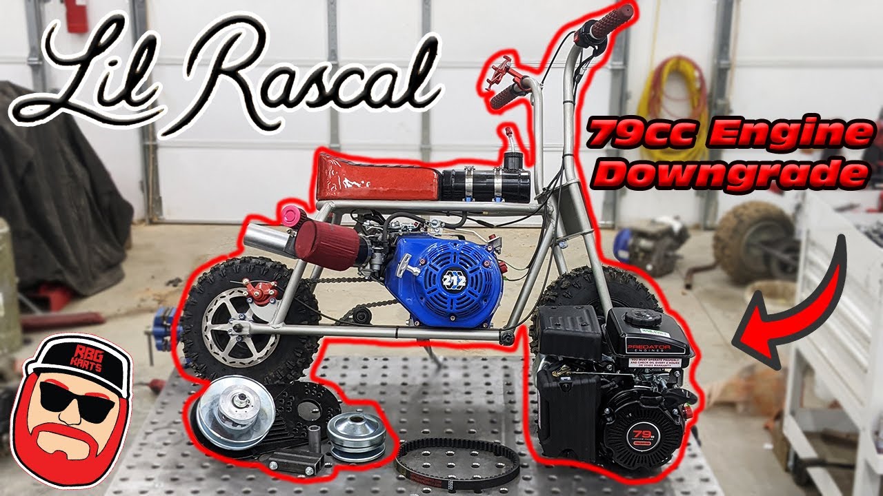 Lil Rascal Mini Bike 79cc Predator Engine Swap