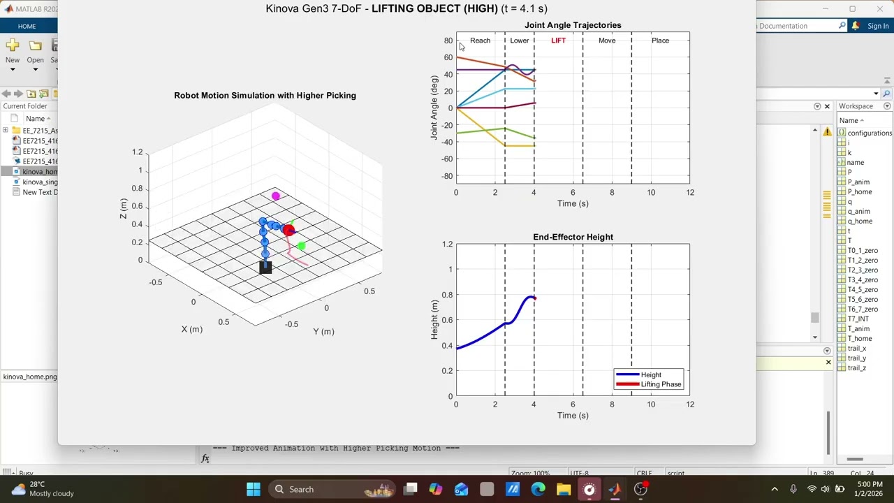 KINOVA GEN3 7-DOF FORWARD KINEMATICS_Placing Object