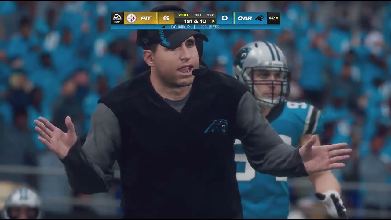 Steelers at Panthers the shutout game Madden NFL 24