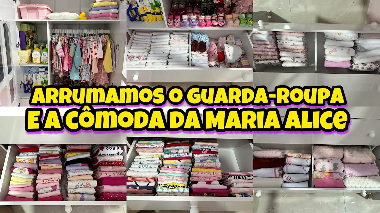 Organizamos o Guarda-roupas e a Cômoda da Maria Alice 🥰 . Veja como ficou a disposição das Roupinhas
