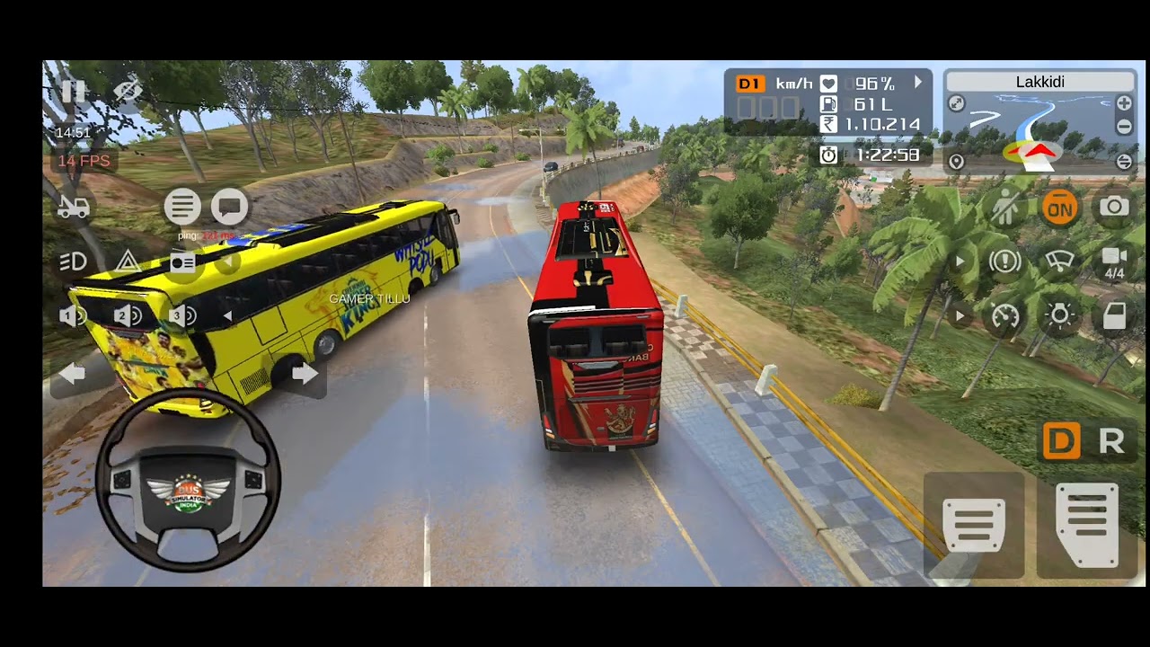 Bus simulator India (BUSSIN). CSK/RCB BUS RACE CSK WINS 