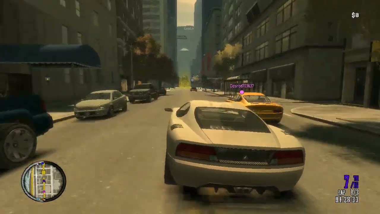 GTA IV TLaD Multiplayer PC  - corrida com o Turismo