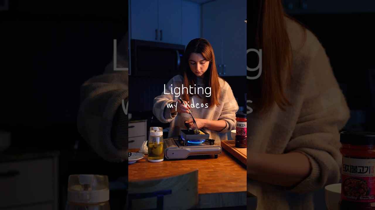 EASY Cinematic Lighting Setup | FIX YOUR VIDEOS on a LOW BUDGET #cookingshorts #contentcreation
