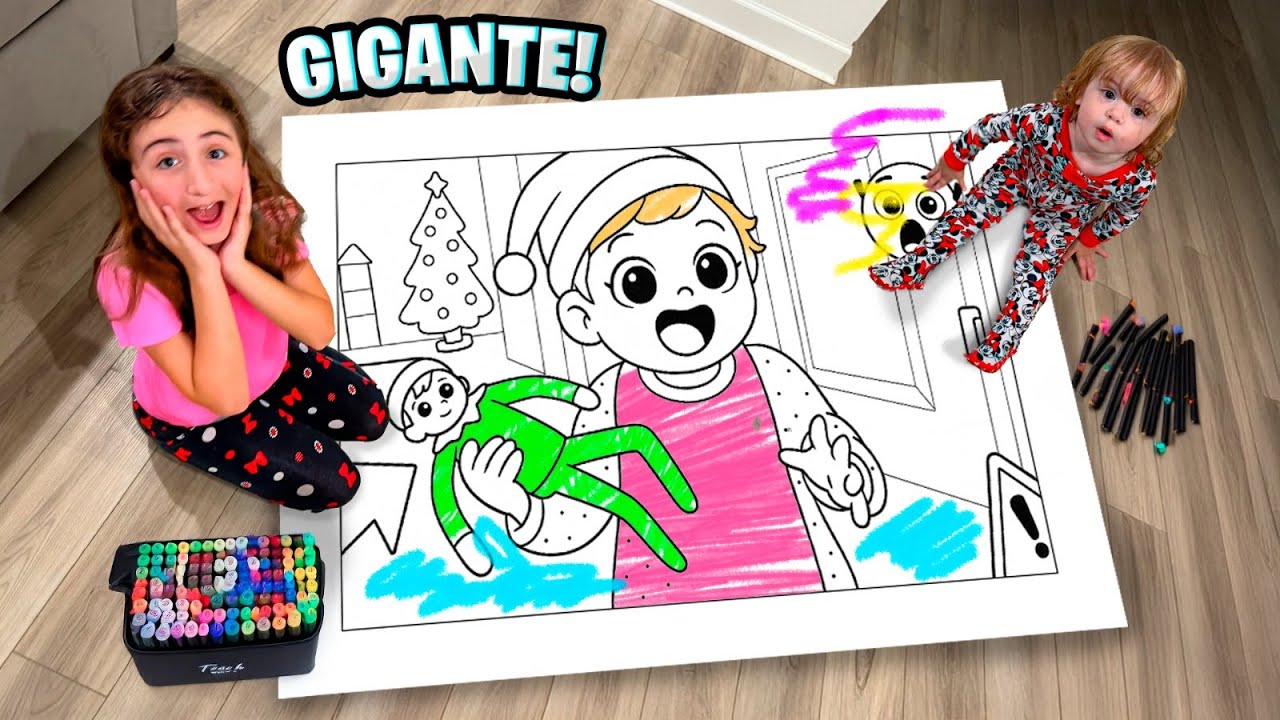 PINTAMOS BOBBIE GOODS GIGANTE! QUEM COLORE MELHOR? MINI vs GRANDE vs GIGANTE! Pai Também Vloga
