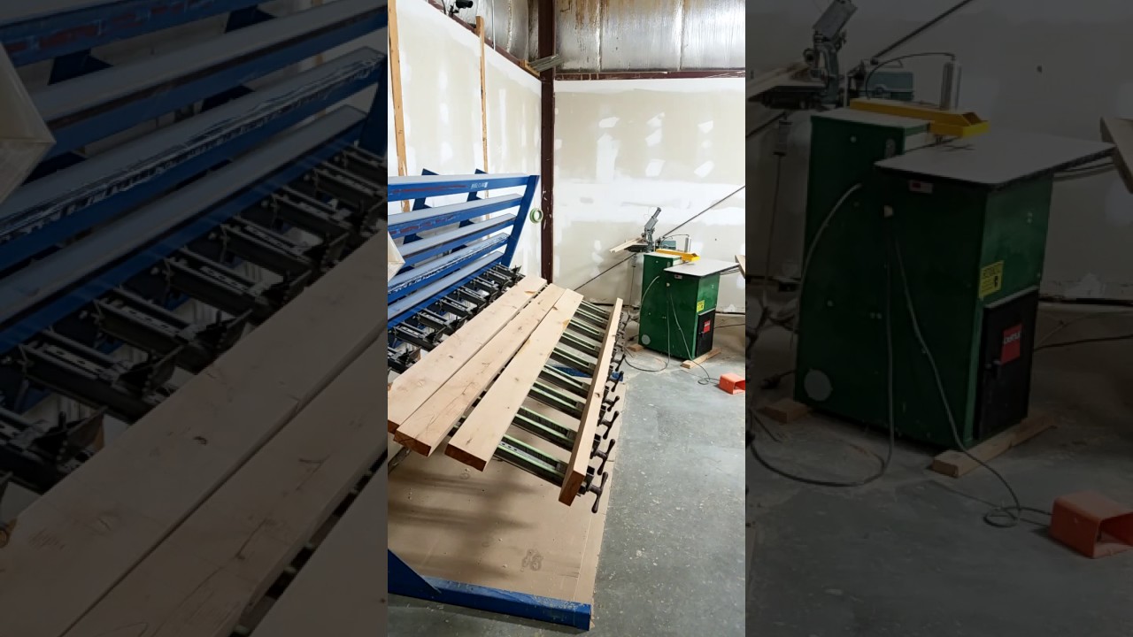 Panel clamping new desk top. #woodworking #clamping @Titebond #shop