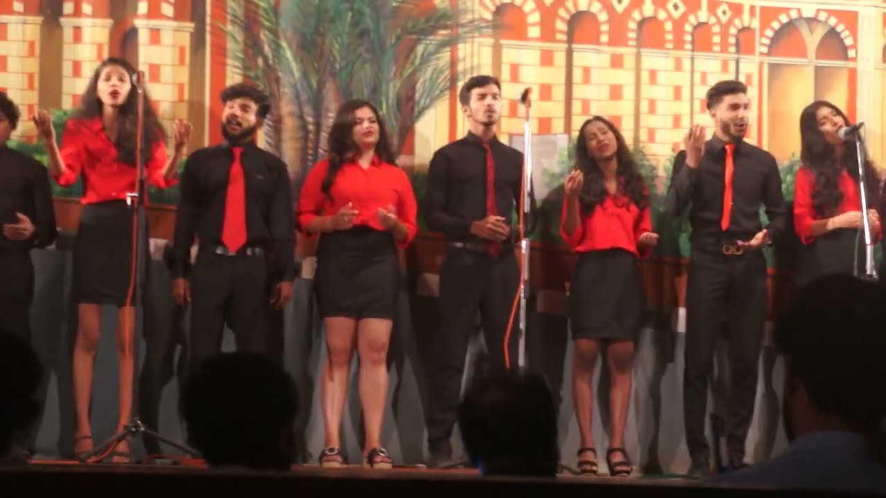 As the youngsters stride determinedly on stage.. KA School of Drama opening song.
