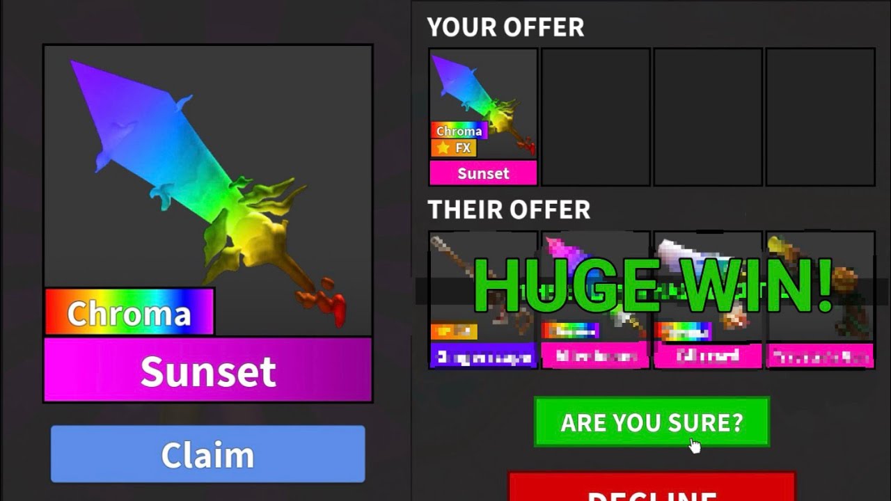 WHAT DO PEOPLE OFFER FOR CHROMA SUNSET IN MM2!?