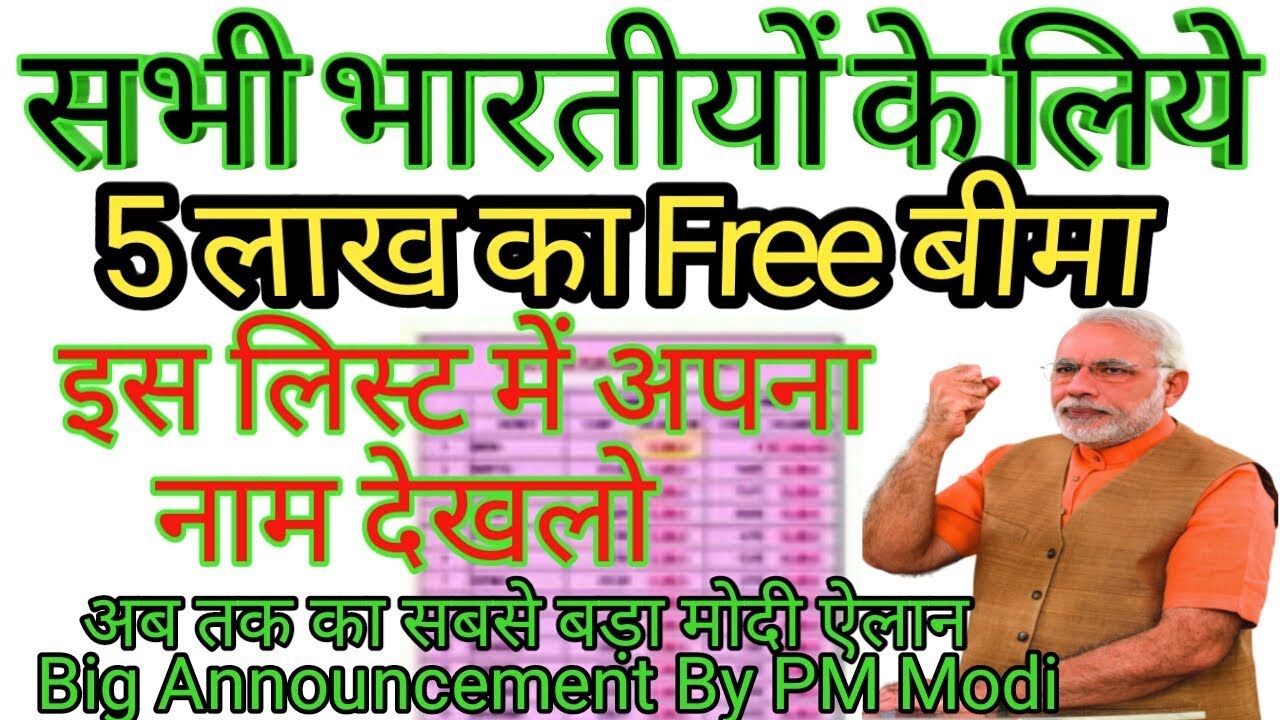 सबसे बड़ी योजना 5 लाख रुपये तक का लाभ मोदी जी की नई योजना | Ayushman Bharat Yojna |