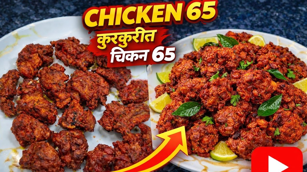 How To Make Street like Chicken 65 At Home Recipe In Marathi || चिकेन 65 रेसिपी मराठी || Chicken 65 
