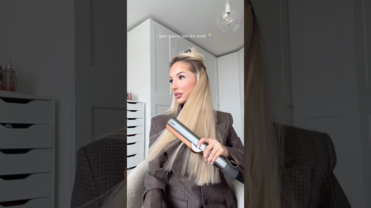 Dyson Airstrait Tutorial #dysonairwrap  #hairtutorial #dysonhair #hairstyle #dyson #straighthair