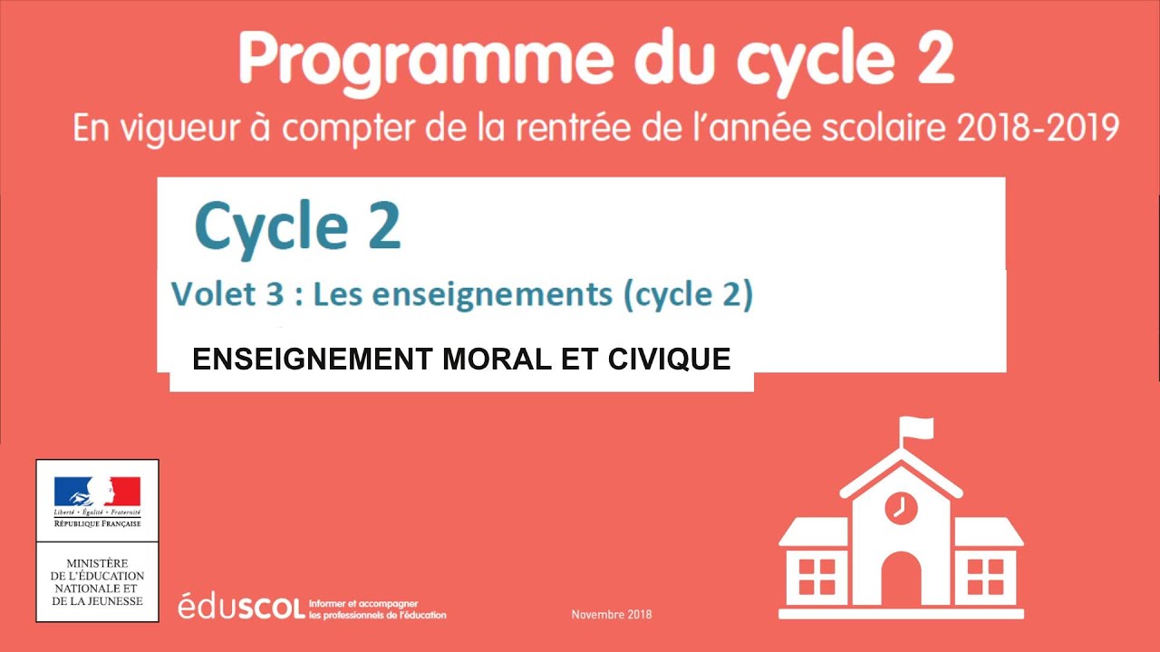 12. ENSEIGNEMENT MORAL ET CIVIQUE (EMC) - Programme Cycle 2 (CP-CE1-CE2) p48 à 54