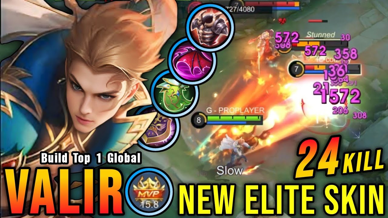 24 Kills!! Arcane Seeker Valir New ELITE Skin!! - Build Top 1 Global Valir ~ MLBB