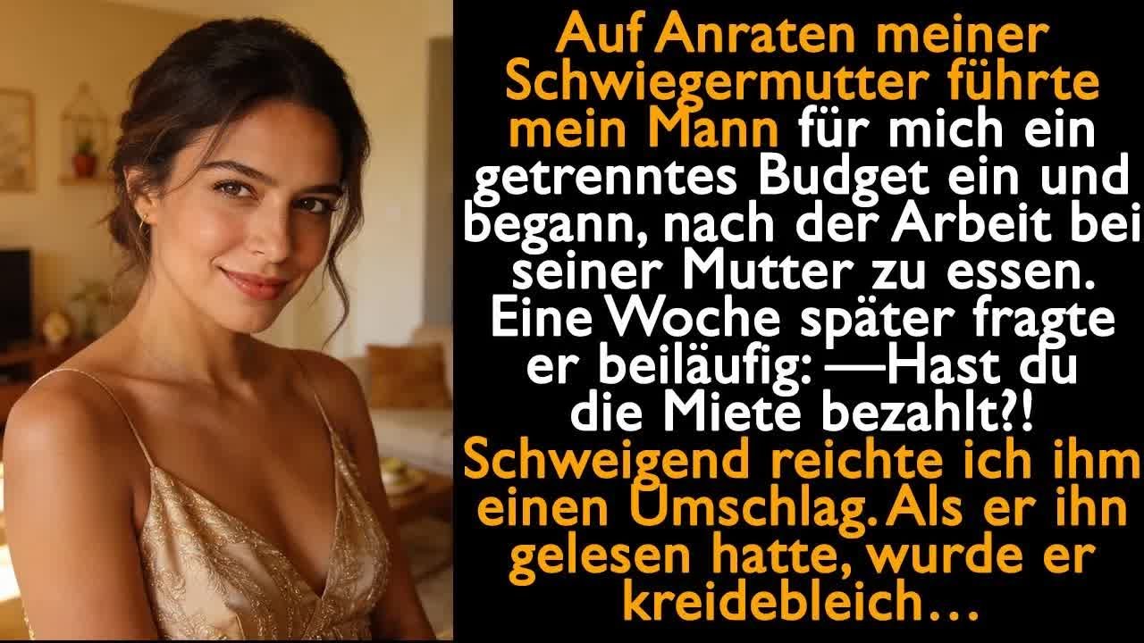 Mein Mann fragte：—Hast du die Miete bezahlt？! Schweigend reichte ich ihm einen Umschlag…