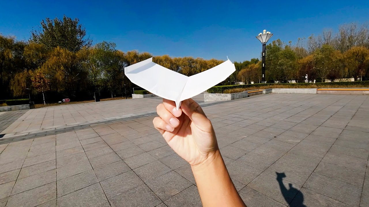 Best Square Paper Airplane Fly Over 20 Seconds！【Paper Feijun】