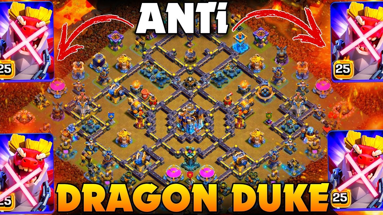 Tested - ( TOP 12) TH18 Anti Dragon Duke Base( WAR + CWL ) SPECIAL   CHAMP 1 , 2 – Best Defense 