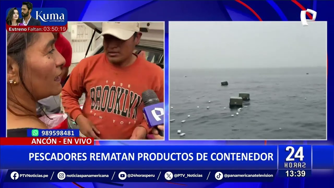 Ancón: venden lavadoras, almohadas y artefactos recuperados de containers que cayeron al mar