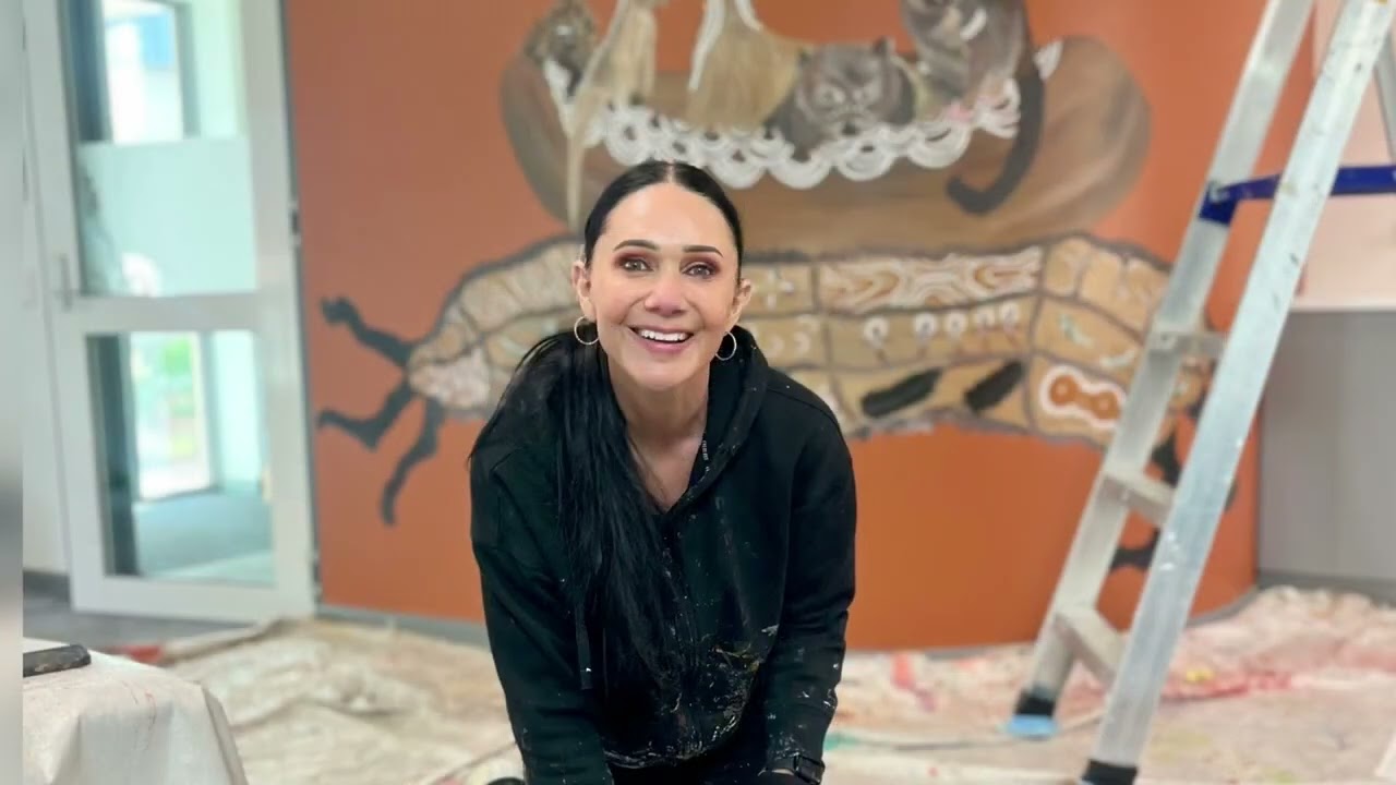 Simone Thomson Wurundjeri Artist mural for Tweddle, and Barb Conroy tribute