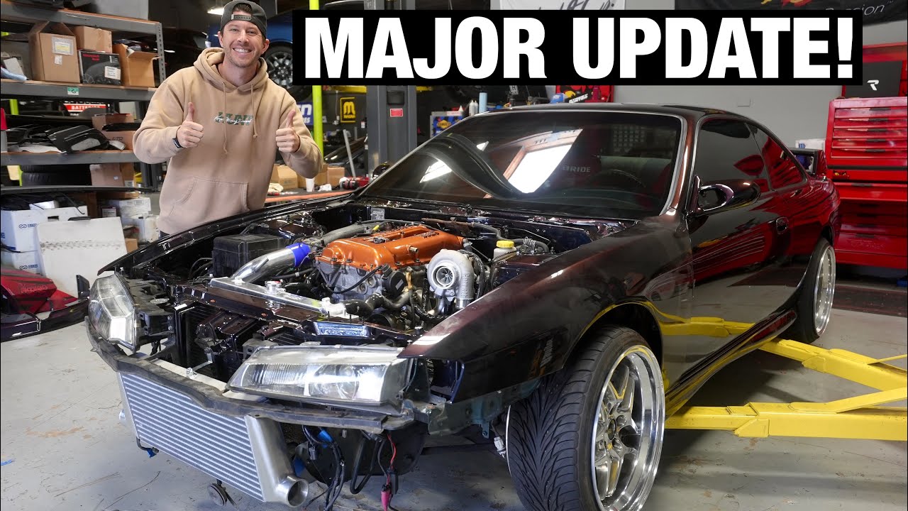 S14 Engine Install! (New Turbo, Intercool Mount, + More!)