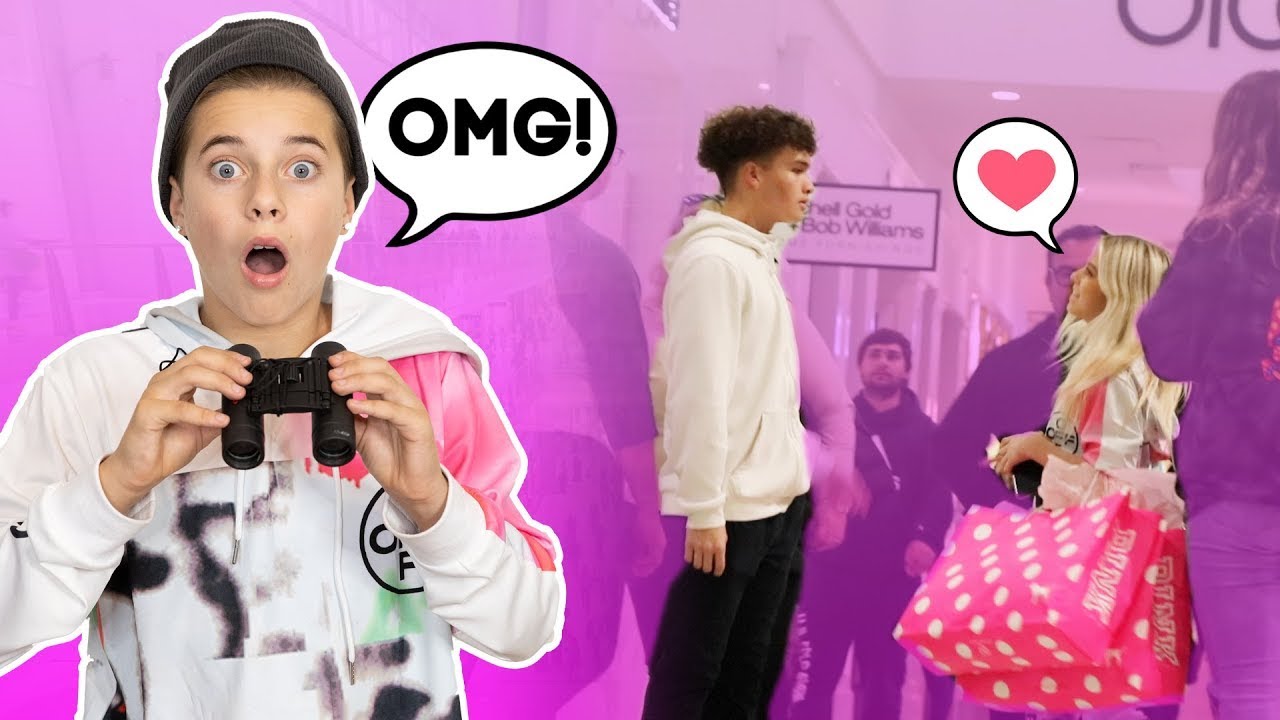 SPYING On My CRUSH in PUBLIC  CHALLENGE **CAUGHT**🔎💔| Gavin Magnus ft. COCO QUINN