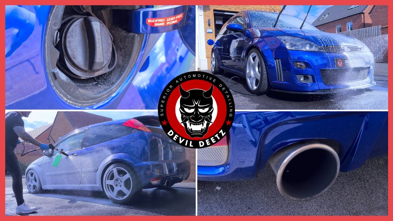 DIRTY Ford Focus RS MK1: Wash, Decontaminate and Protect. How to: Full exterior car detailing. ASMR.