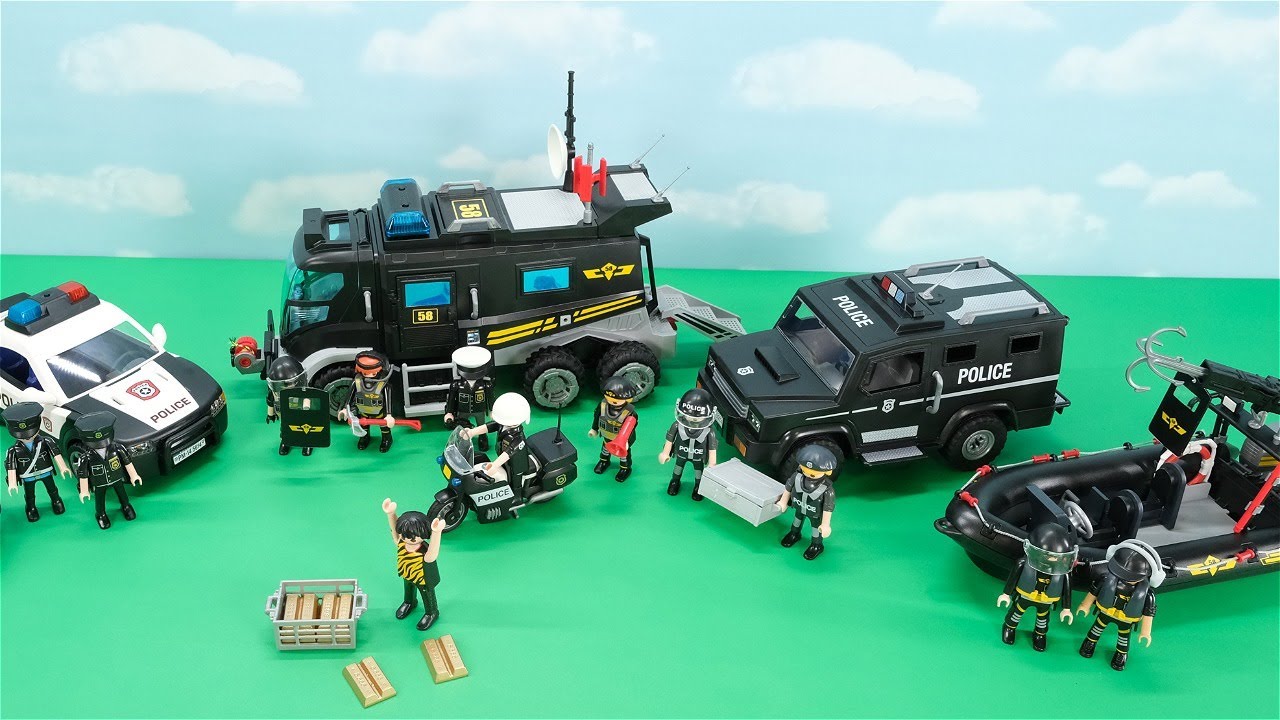Huge Playmobil Police Swat Collection! City Action Police, Car, Boat, Motorcycle, Undercover Unit