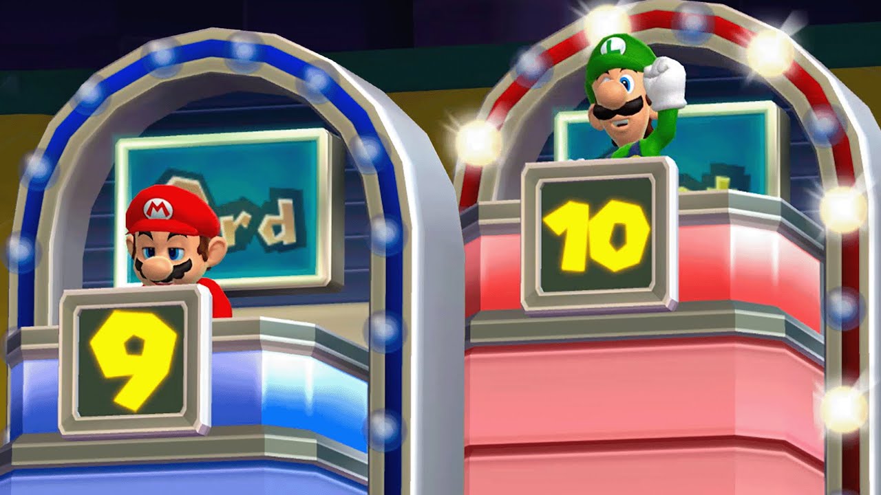 Mario Party 9 - Mario vs Luigi vs Waluigi - Toad Road