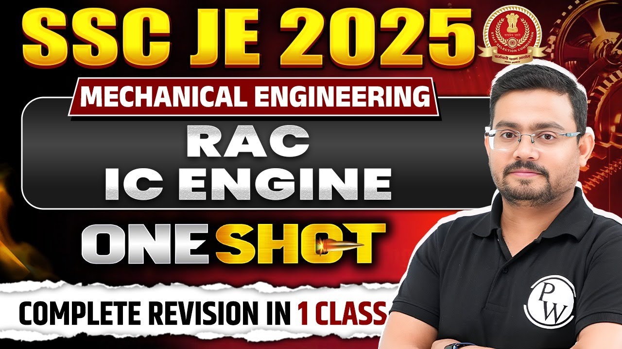IC Engine & RAC in ONE SHOT | SSC JE Mechanical Classes | IC Engine SSC JE 2025
