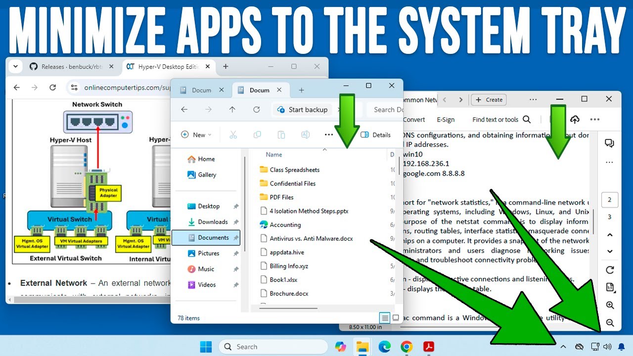 Minimize and Open Programs to the Windows System Tray to Hide Them