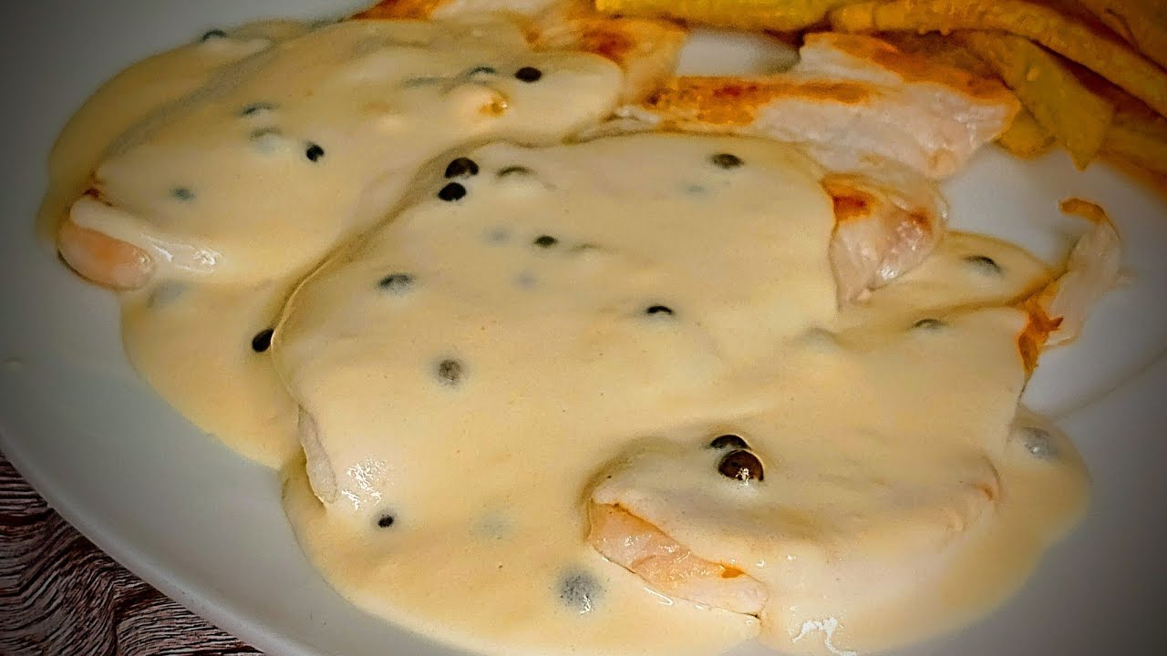Pechugas de pollo a la pimienta verde(en tiempo record) 😋