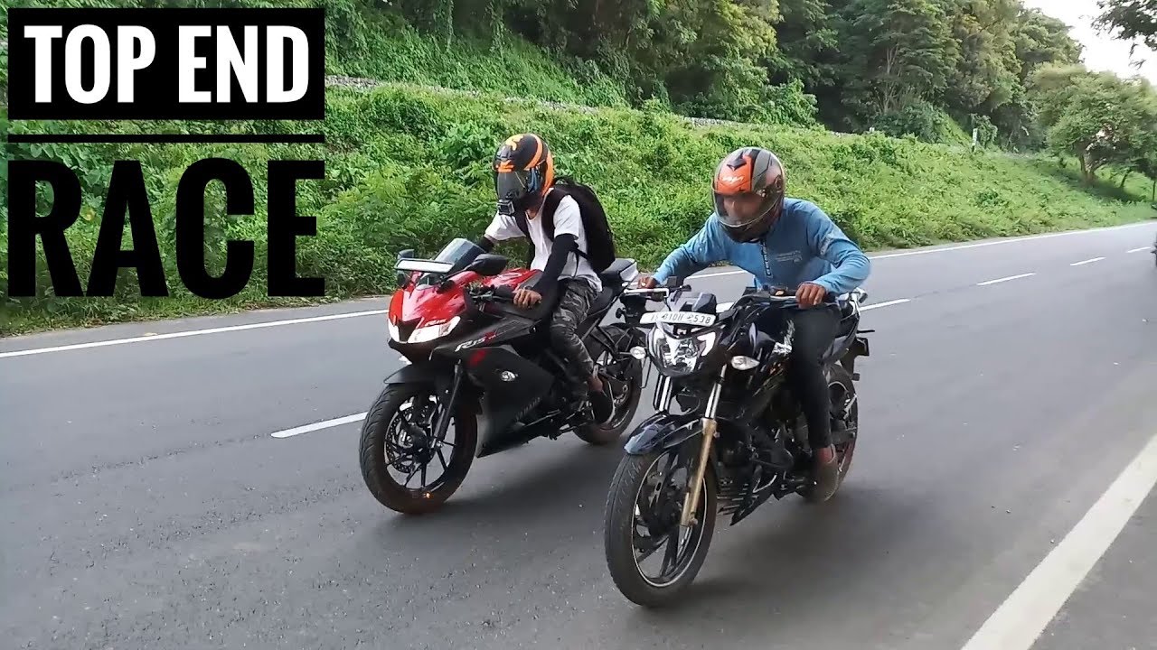 Yamaha R15 V3 VS Apache 200 | RACE | TOP END | Highway Battle