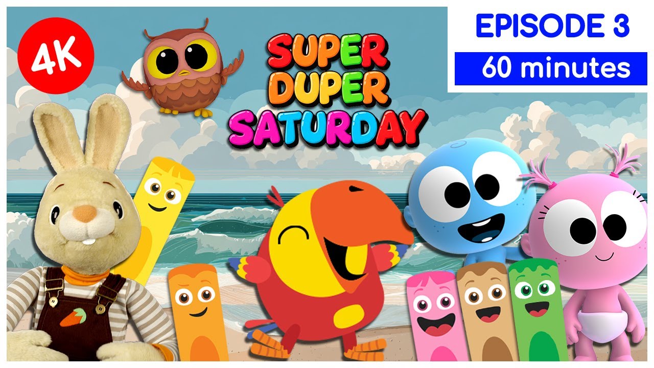 Super Duper Saturday | Ep 3 | 4K | Learn First Words | Colors | Larry | Color Crew & More |BabyFirst