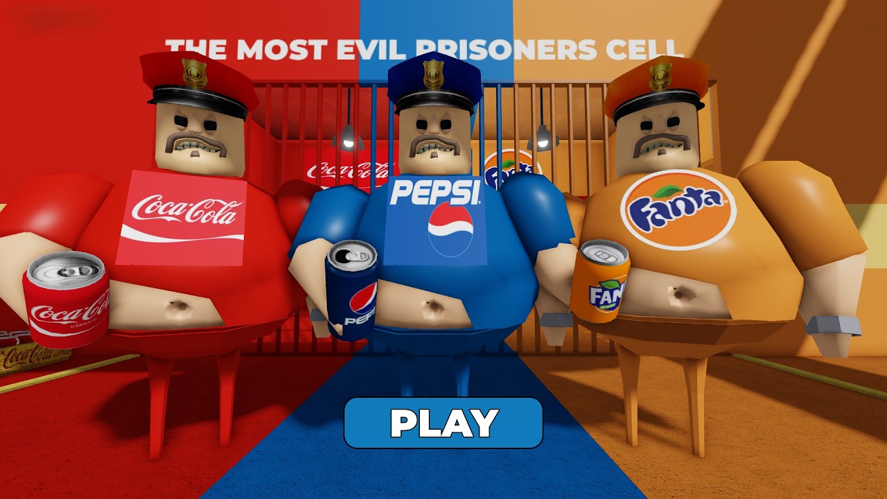 COCA COLA VS PEPSI VS FANTA PRISON RUN! (Obby) = ROBLOX