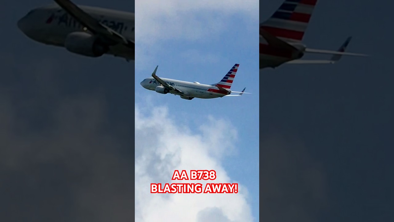 AA B738 BLASTING AWAY TO MIAMI! 