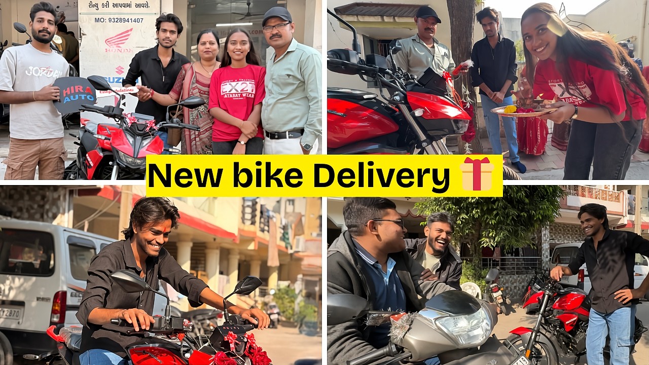 Finally Got New DREAM BIKE… 🥹 Taking Delivery !! ❤️| Familly & Friend Reactions 😍