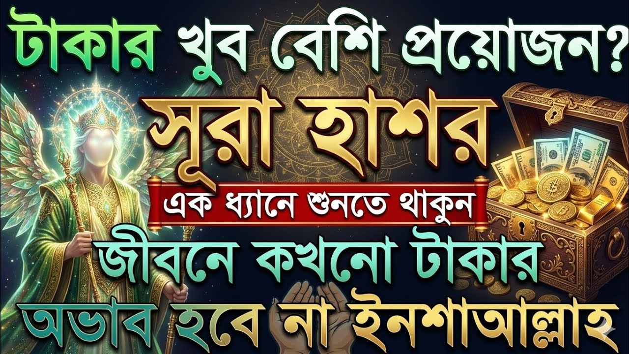 টাকার খুব বেশি প্রয়োজন? শক্তিশালী রুকাইয়া সূরা হাশর_টাকার অভাব হবে না ইনশাআল্লাহ_Surah Al Hashor