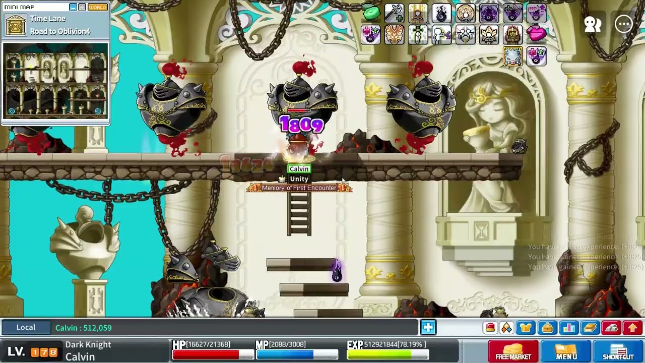 [Artale] Training at Oblivion 4 with PA, 2.043 mil per 5 mins, 178 Dark Knight