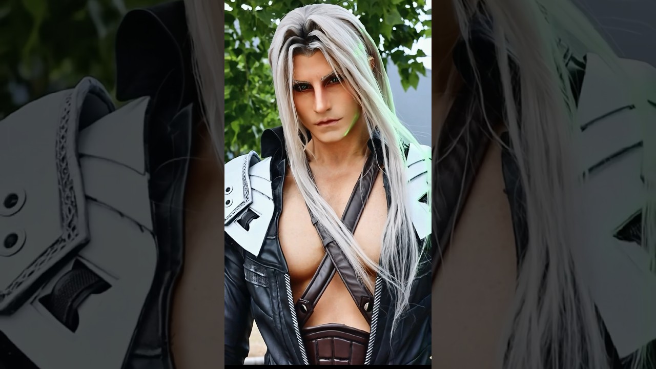From puppy to Sephiroth (Cosplay) 😈🖤 #sephiroth #cosplay #finalfantasy7rebirth #finalfantasy7