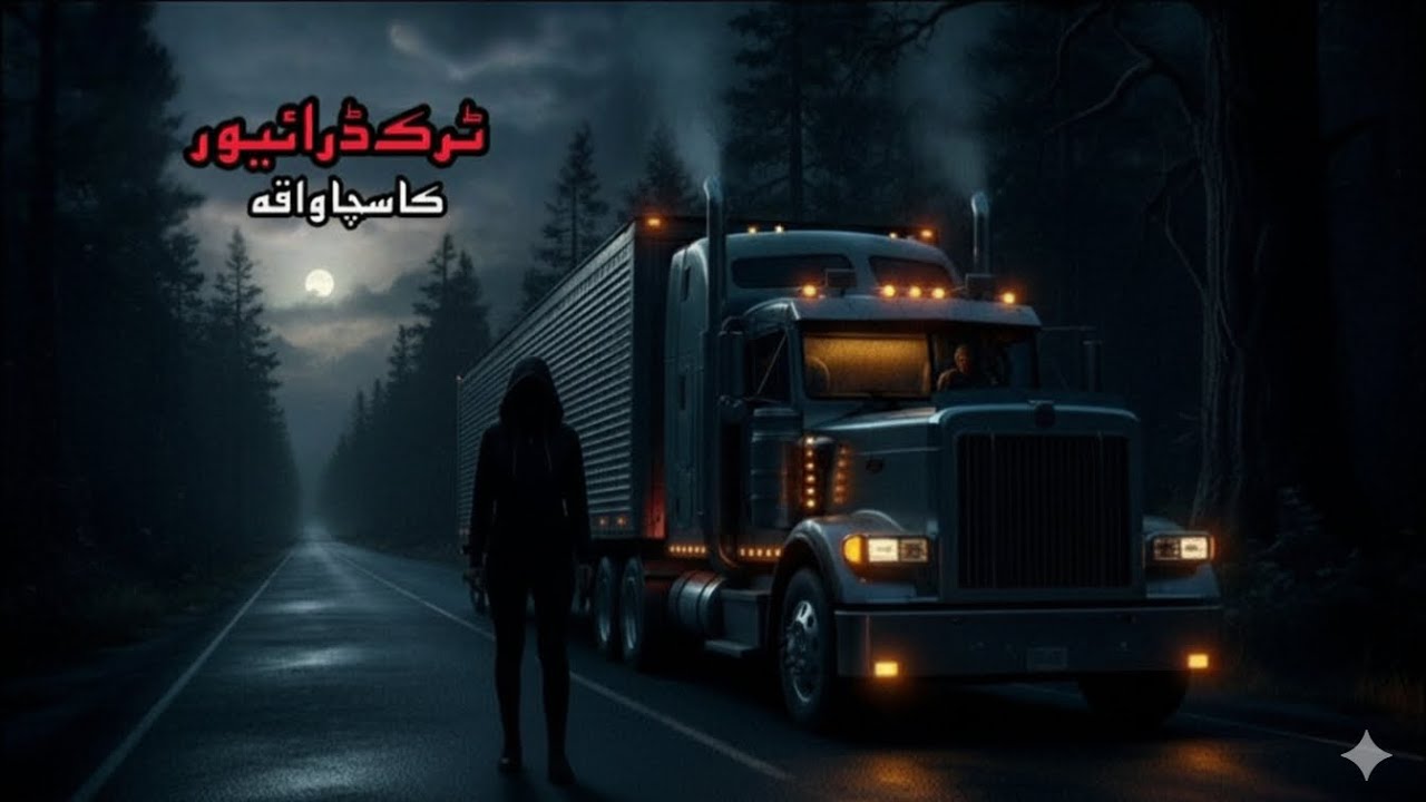 A truck driver saw a woman in black on the road | Horror Stories With Tayyab | 