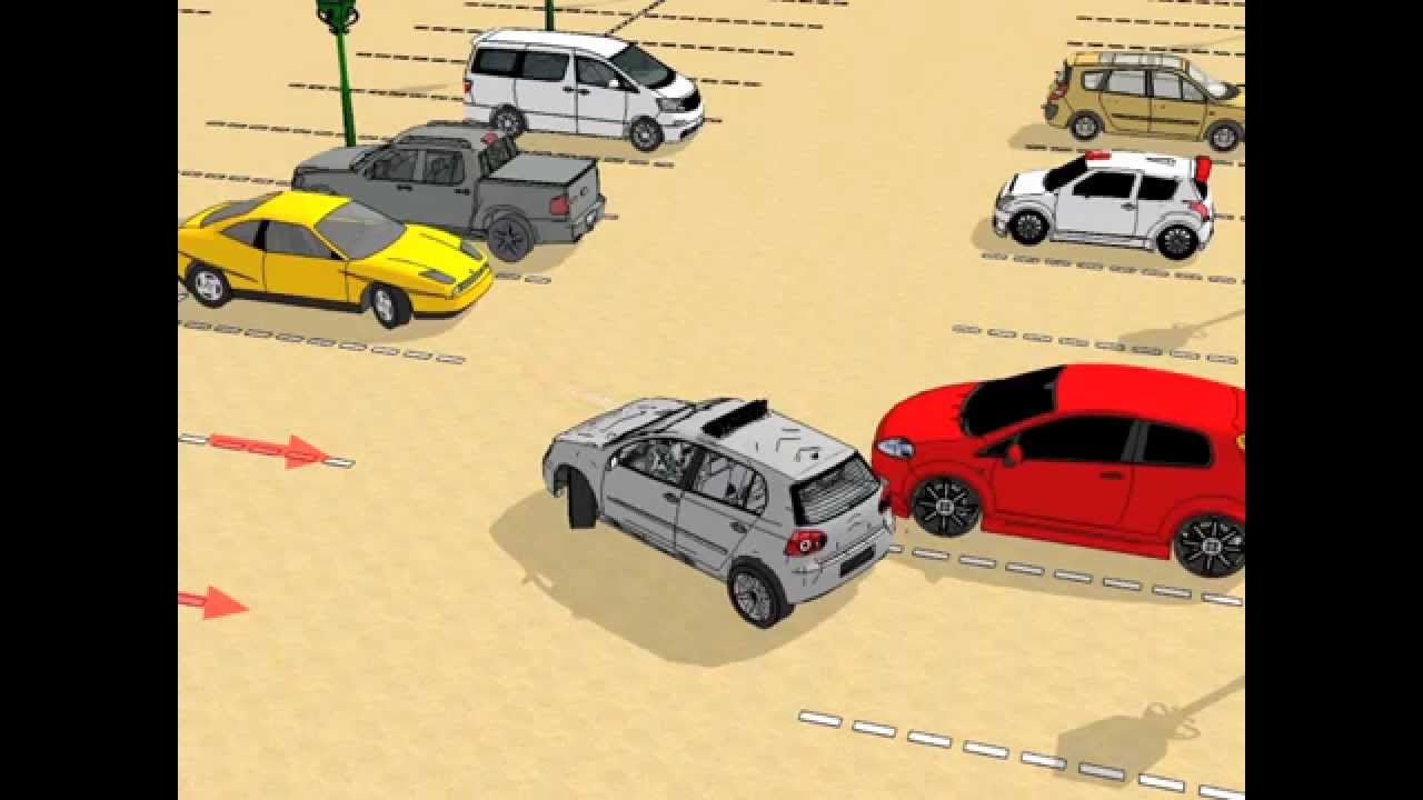 achteruit inparkeren naast een auto