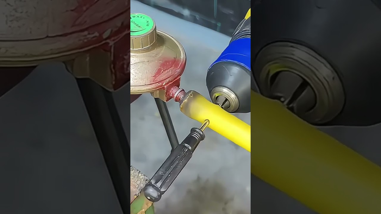 A pipe that is being attached to a special tool neatly