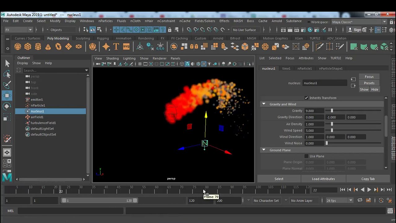 in हिंदी - How to take Playblast for Maya nParticles | Render Setting | Kailash Kanojia