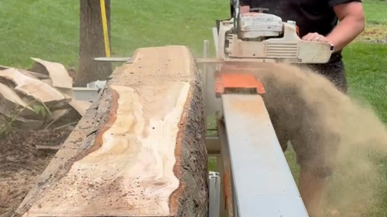 Experience Chainsaw Milling in Real Time: Stihl MS 661 & Logosol F2+