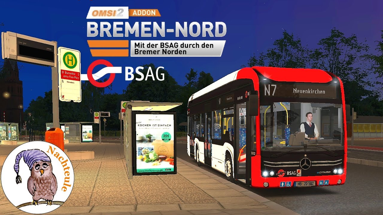 OMSI 2 [60 FPS] - NACHTBUS in BREMEN-NORD 2025 🚢⚓ - Let's Play Omsi 2 [#921]