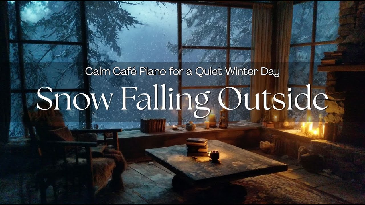 Snow Falling Outside ❄️ Calm Café Piano for a Quiet Winter Day