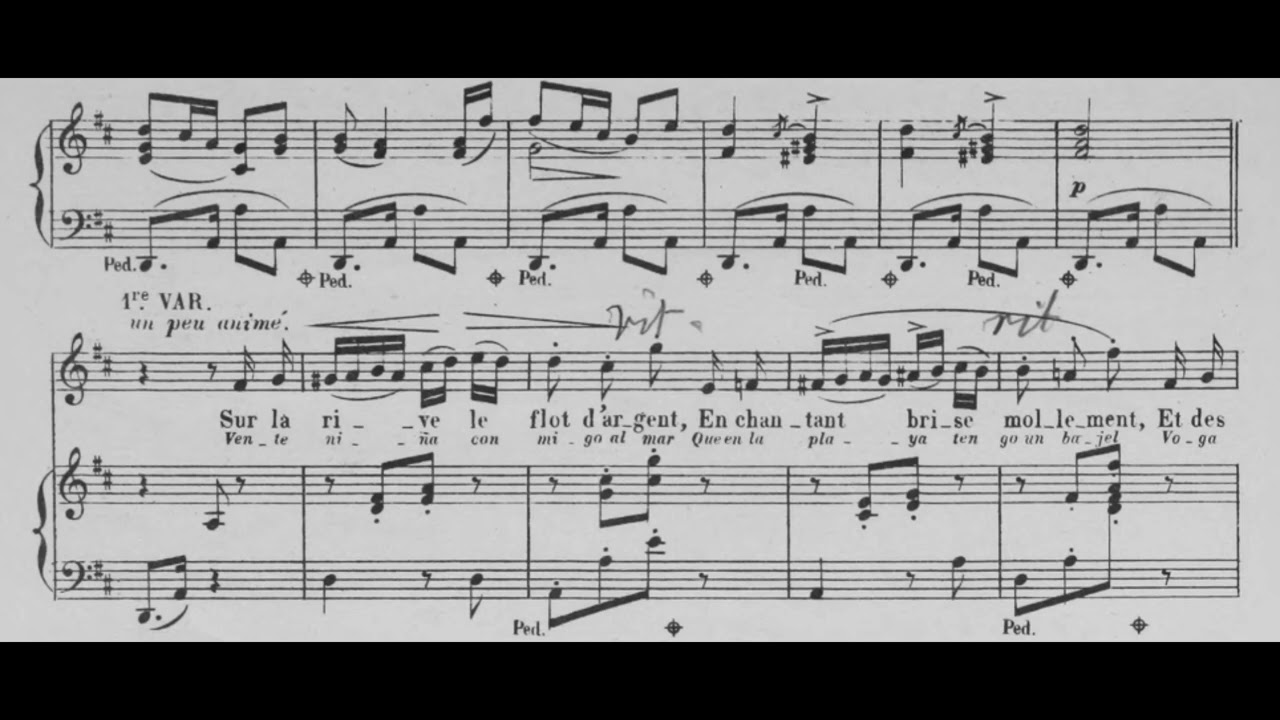 Havanaise (P. Viardot) Score Animation